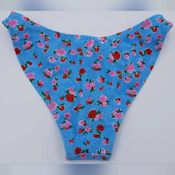 NWT XS Bikini Bottoms – Baby Blue, Pink & Red - Picture 2 of 4